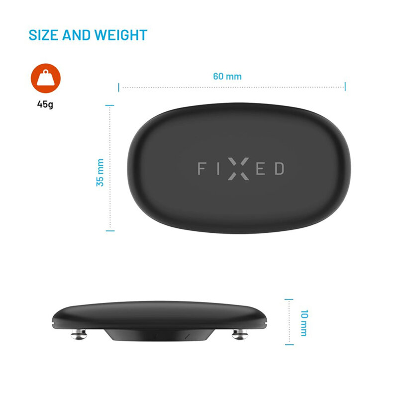 Centura monitorizare ritm cardiac Fixed Pulse Dual FIXPLD-BK, negru