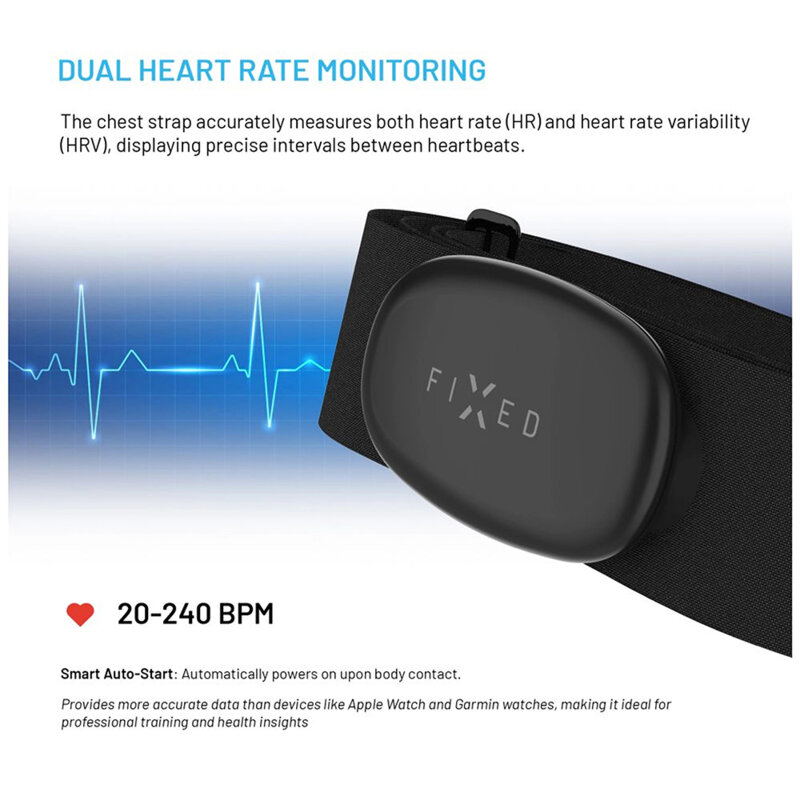 Centura monitorizare ritm cardiac Fixed Pulse Dual FIXPLD-BK, negru
