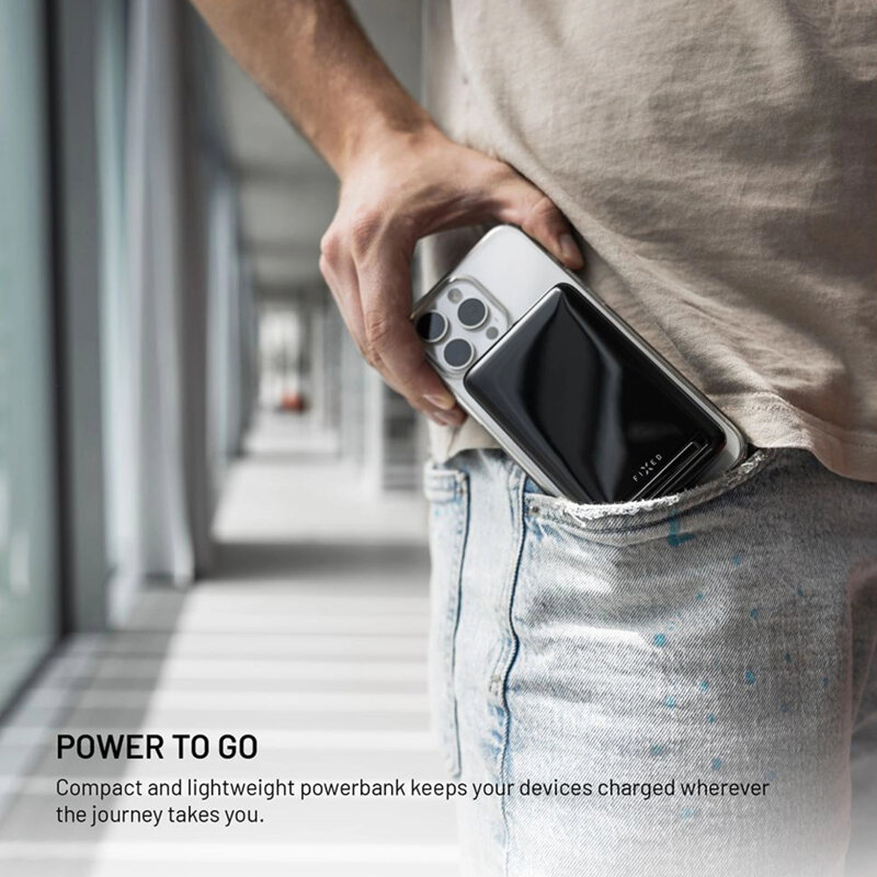 Power bank wireless MagSafe Fixed MagZen 10 Pro, 30W, negru
