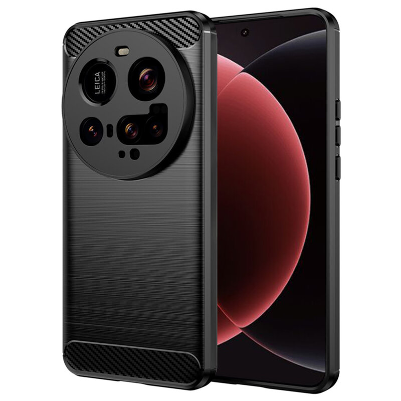 Husa Xiaomi 15 Ultra Techsuit Carbon Silicone, negru