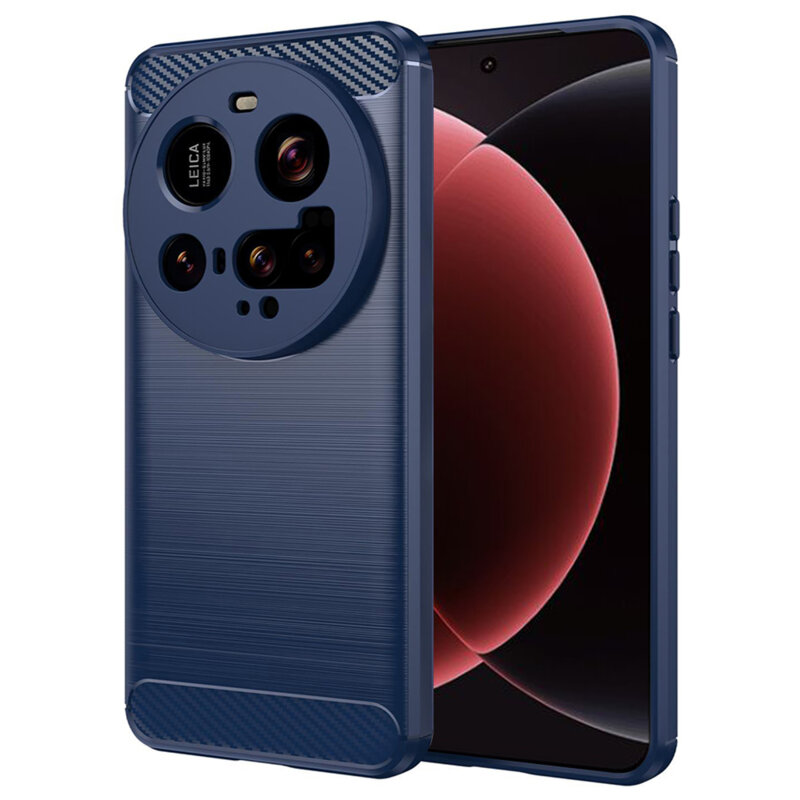 Husa Xiaomi 15 Ultra Techsuit Carbon Silicone, albastru
