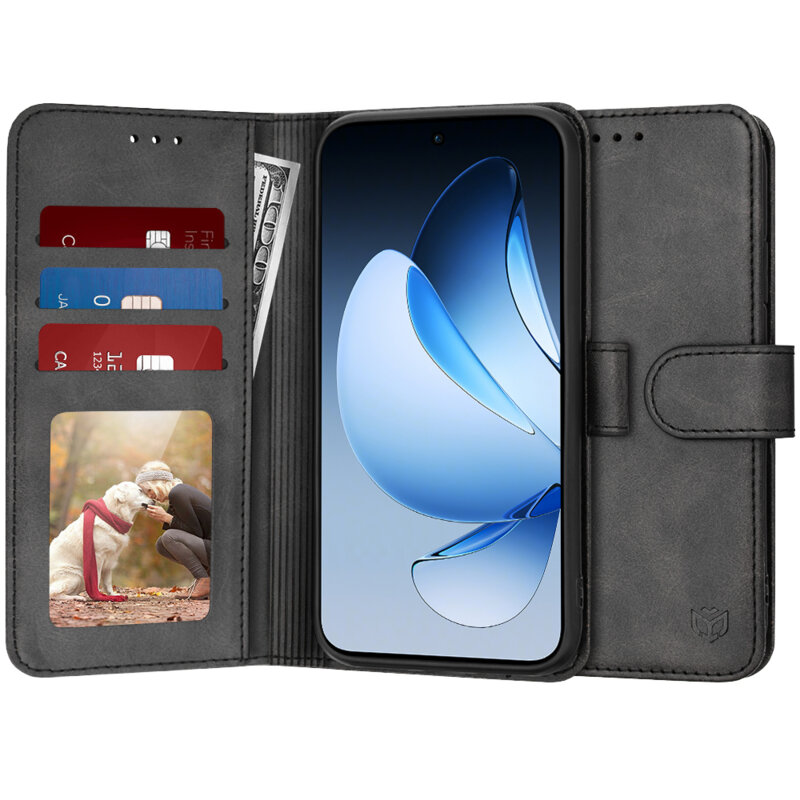 Husa 360 Oppo Reno13 Techsuit Diary Book, negru