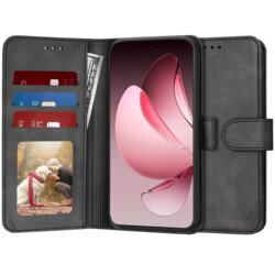 Husa 360 Oppo Reno13 Pro Techsuit Diary Book, negru