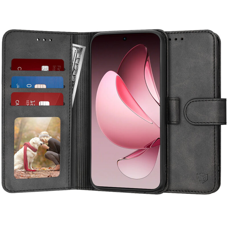 Husa 360 Oppo Reno13 Pro Techsuit Diary Book, negru