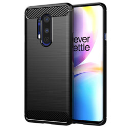 Husa OnePlus 8 Pro Techsuit Carbon Silicone, negru