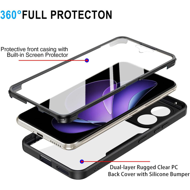 Husa 360° Oppo Reno13 FS 5G Techsuit ColorVerse, albastru