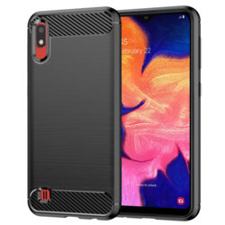 Husa Samsung Galaxy A10 Techsuit Carbon Silicone, negru