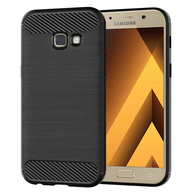Husa Samsung Galaxy A5 2017 A520 Techsuit Carbon Silicone, negru