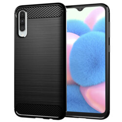Husa Samsung Galaxy A30s Techsuit Carbon Silicone, negru