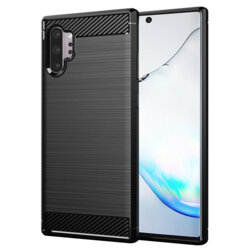 Husa Samsung Galaxy Note 10 Plus 5G Techsuit Carbon Silicone, negru