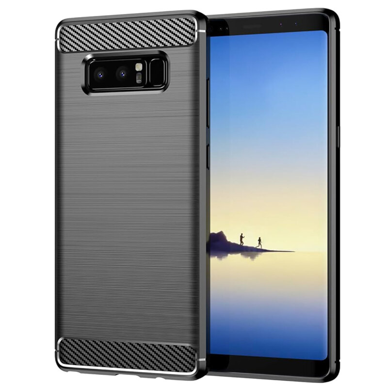 Husa Samsung Galaxy Note 8 Techsuit Carbon Silicone, negru