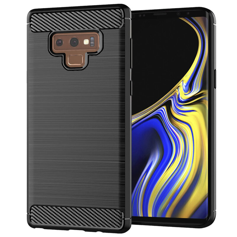 Husa Samsung Galaxy Note 9 Techsuit Carbon Silicone, negru