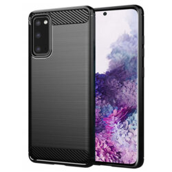 Husa Samsung Galaxy S20 Techsuit Carbon Silicone, negru