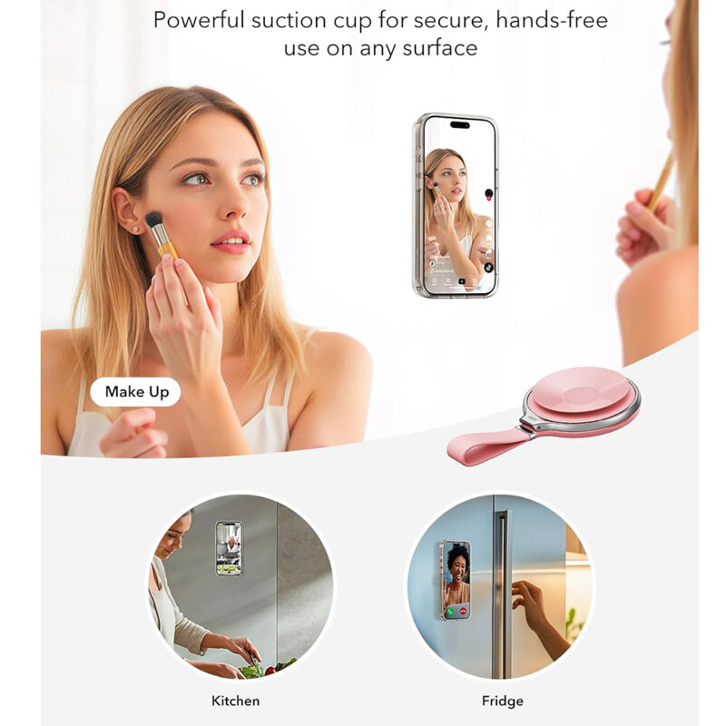 Suport inel telefon MagSafe cu ventuza ESR 2K650, roz