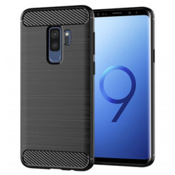 Husa Samsung Galaxy S9 Plus Techsuit Carbon Silicone, negru