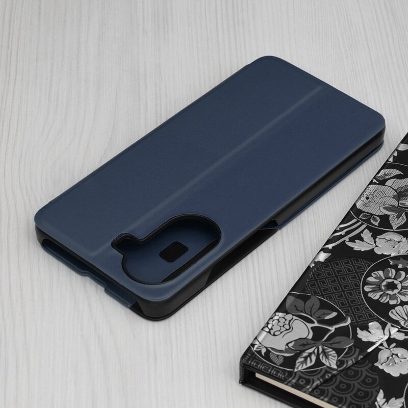 Husa Xiaomi Poco X7 Pro Eco Leather View flip tip carte, albastru