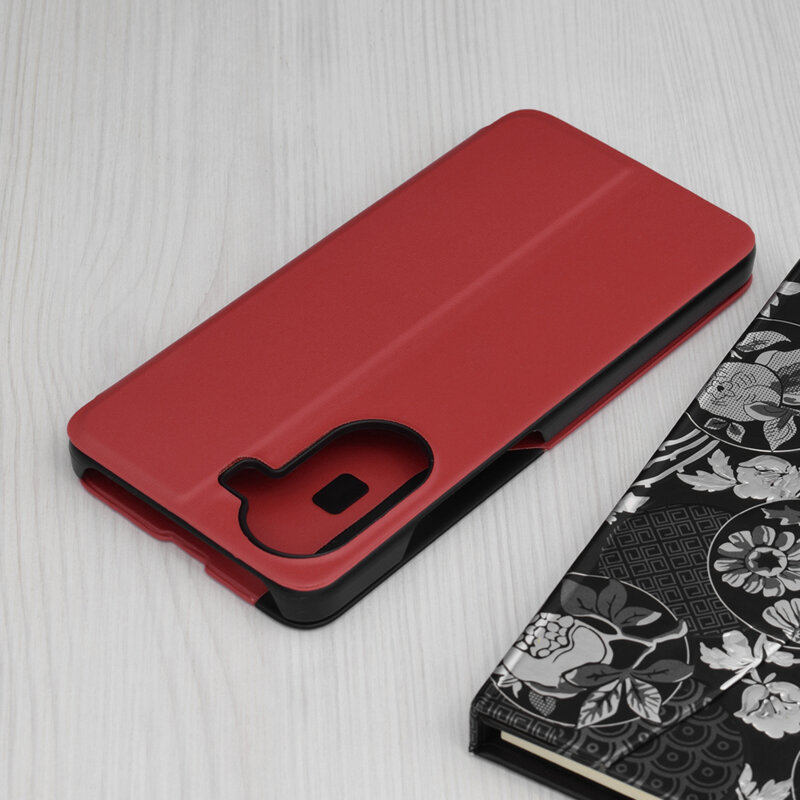 Husa Xiaomi Poco X7 Pro Eco Leather View flip tip carte, rosu