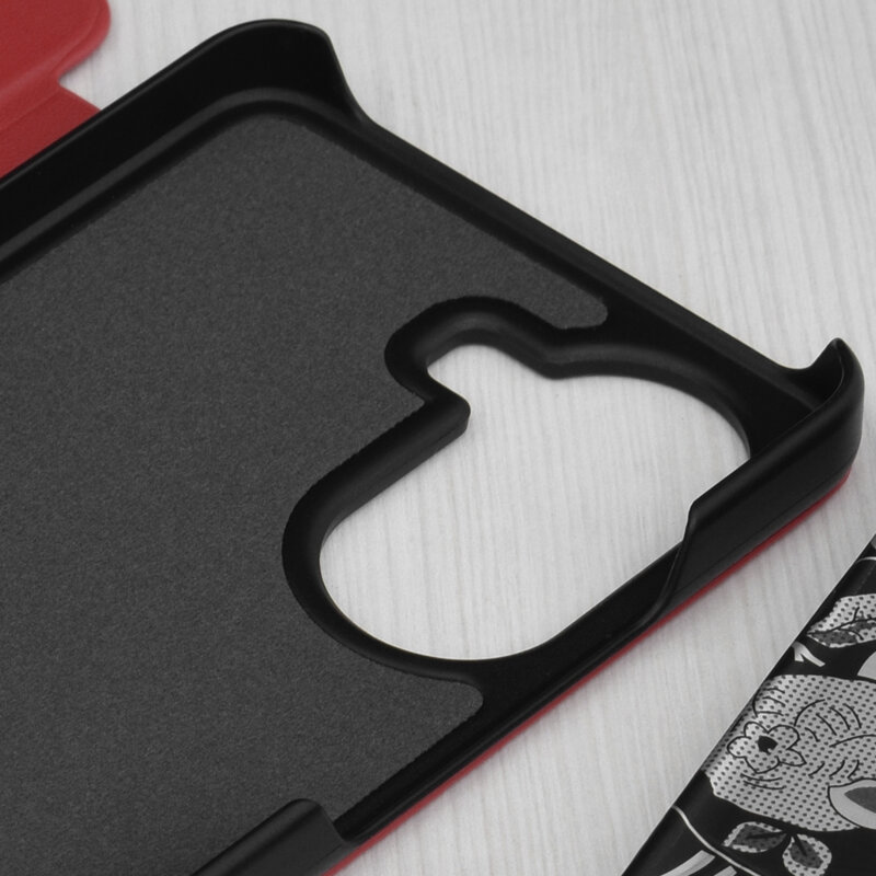 Husa Xiaomi Poco X7 Pro Eco Leather View flip tip carte, rosu