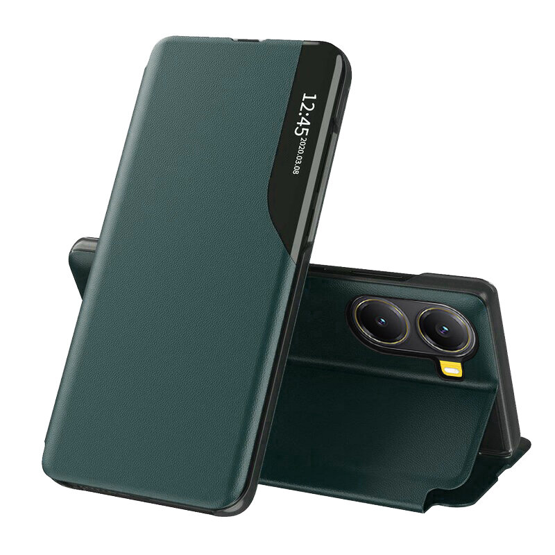 Husa Xiaomi Poco X7 Pro Eco Leather View flip tip carte, verde