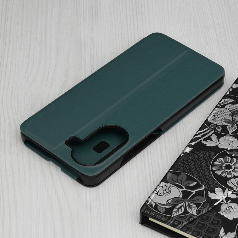 Husa Xiaomi Poco X7 Pro Eco Leather View flip tip carte, verde