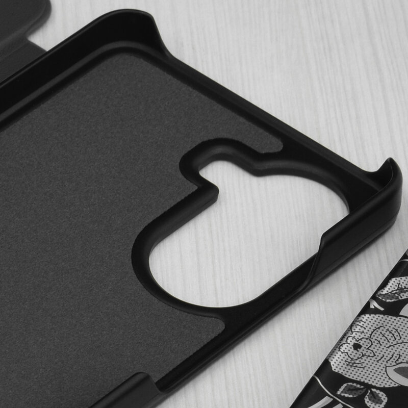 Husa Xiaomi Poco X7 Pro Eco Leather View flip tip carte, negru