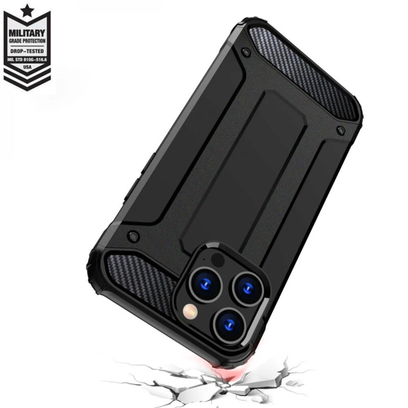 Husa Xiaomi Redmi Note 14 4G (Regional) Techsuit Hybrid Armor, negru