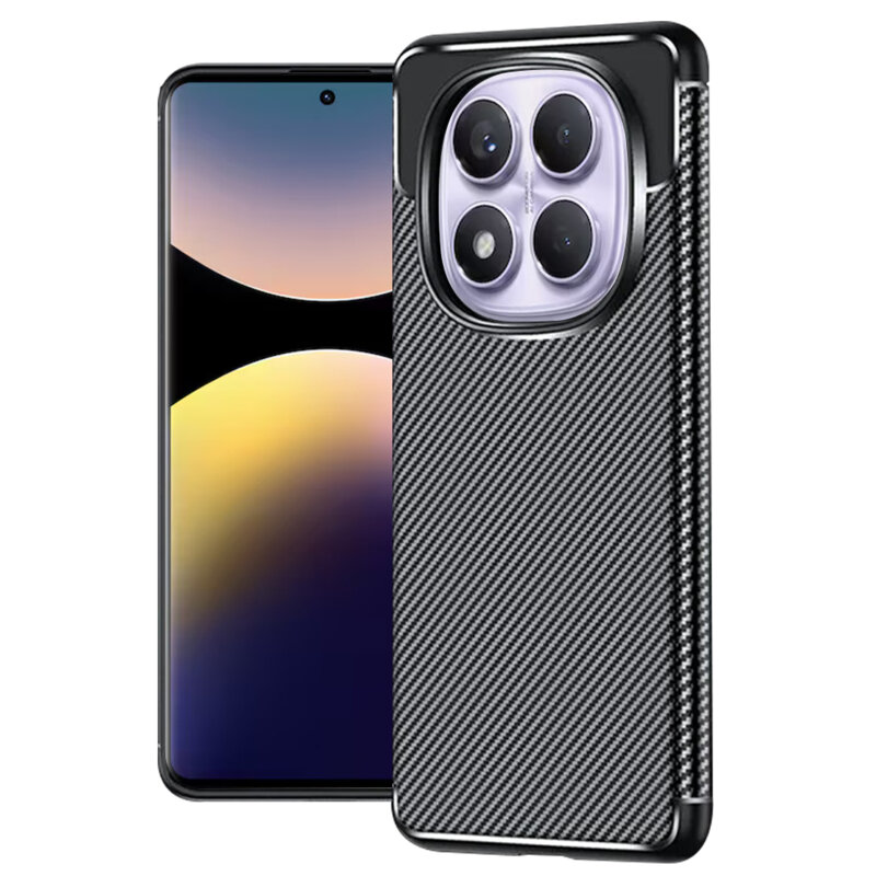 Husa Xiaomi Redmi Note 14 Pro 4G Techsuit CarbonFiber, negru