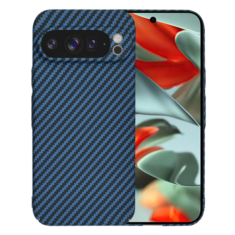 Husa Google Pixel 9 Pro XL Techsuit Carbonite FiberShell, cyan