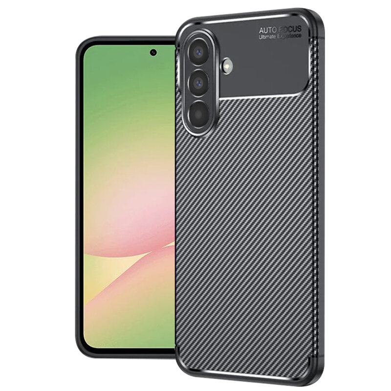 Husa Samsung Galaxy A56 5G Techsuit CarbonFiber, negru