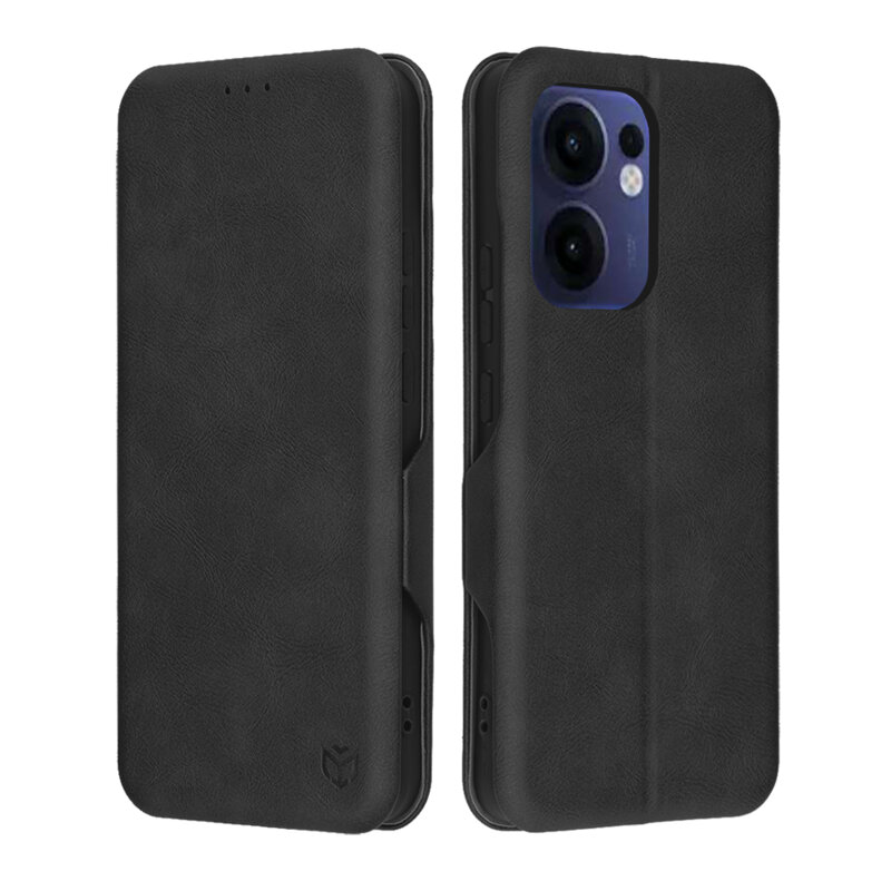 Husa 360° Oppo Reno13 FS 5G Techsuit Safe Wallet Plus, negru
