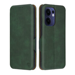 Husa 360° Oppo Reno13 FS 5G Techsuit Safe Wallet Plus, verde