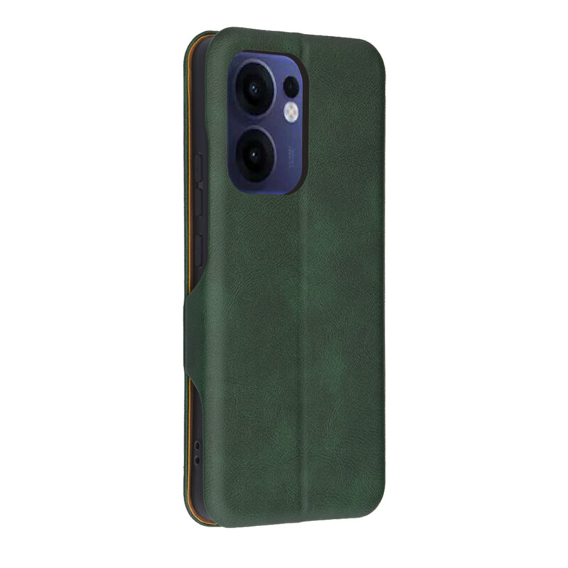 Husa 360° Oppo Reno13 FS 5G Techsuit Safe Wallet Plus, verde