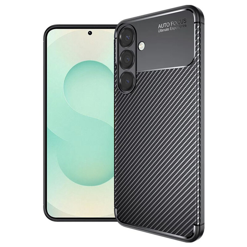 Husa Samsung Galaxy S25 Plus Techsuit CarbonFiber, negru