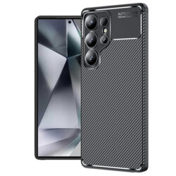 Husa Samsung Galaxy S25 Ultra Techsuit CarbonFiber, negru