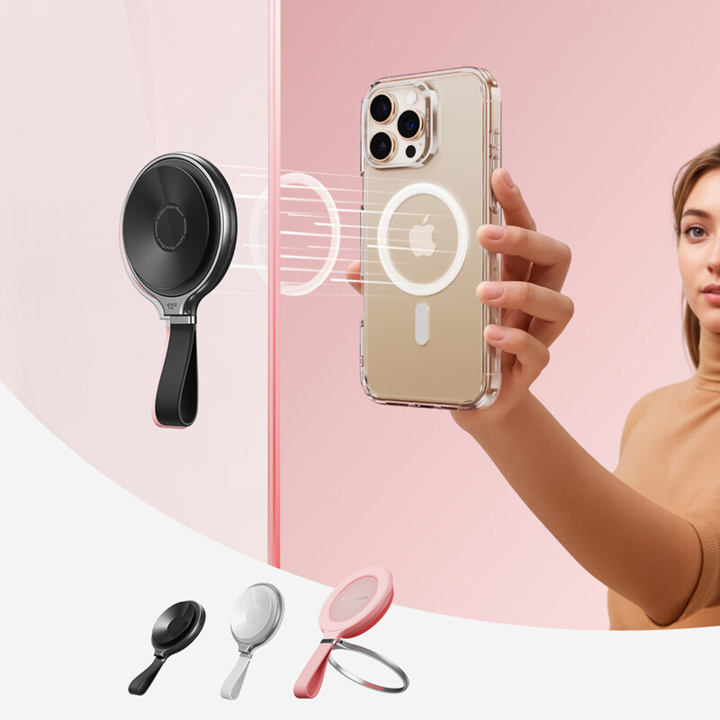 Suport inel telefon MagSafe cu ventuza ESR 2K650, negru