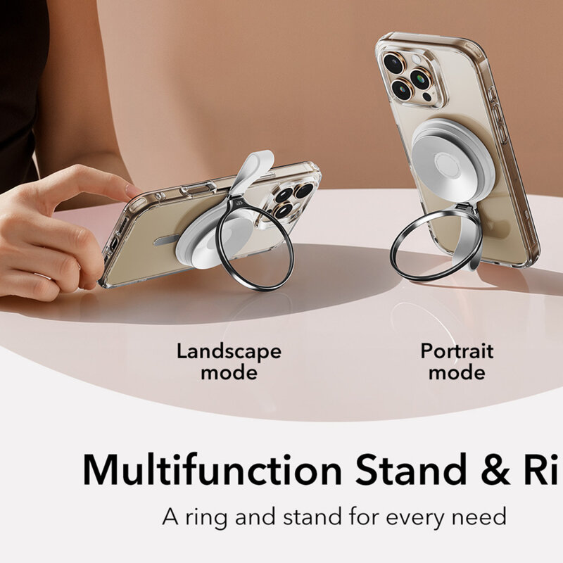 Suport inel telefon MagSafe cu ventuza ESR 2K650, alb