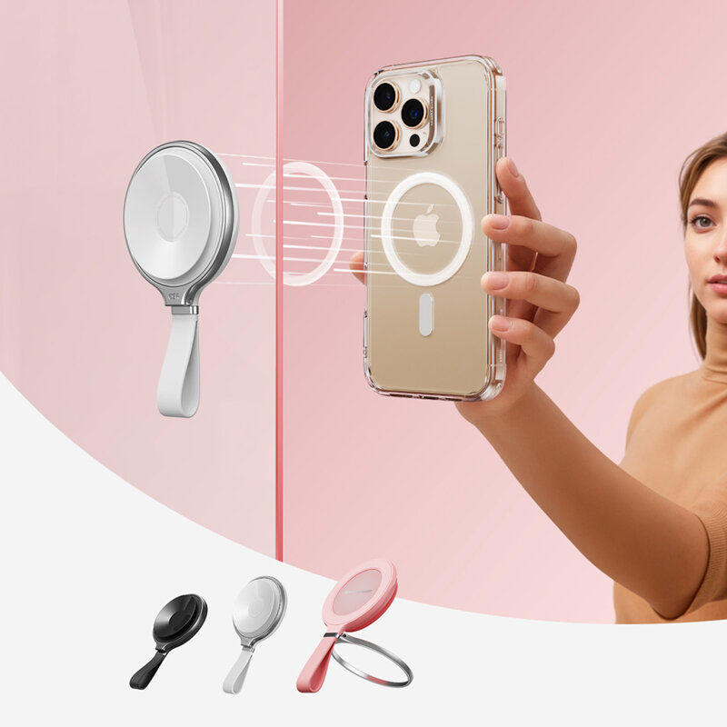 Suport inel telefon MagSafe cu ventuza ESR 2K650, alb