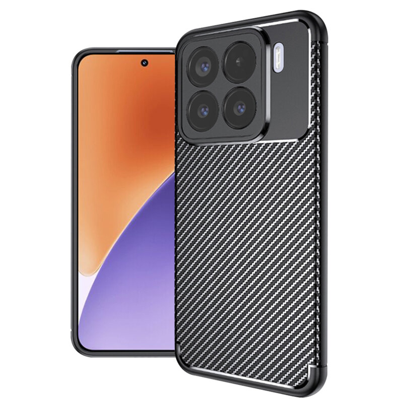 Husa Xiaomi 15 Techsuit CarbonFiber, negru