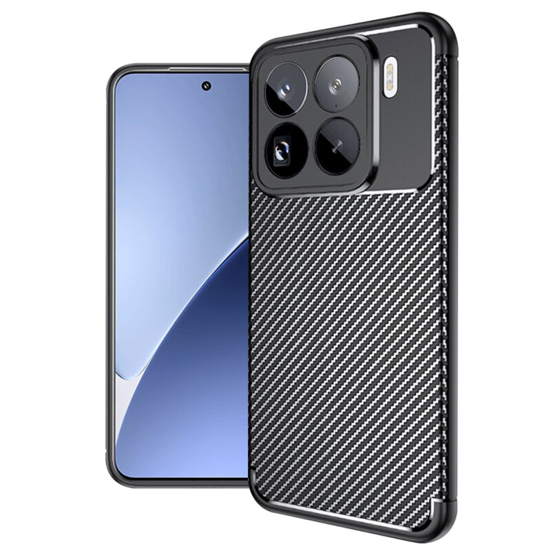 Husa Xiaomi 15 Pro Techsuit CarbonFiber, negru