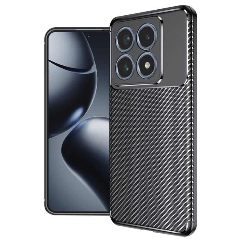 Husa Xiaomi 14T Pro Techsuit CarbonFiber, negru