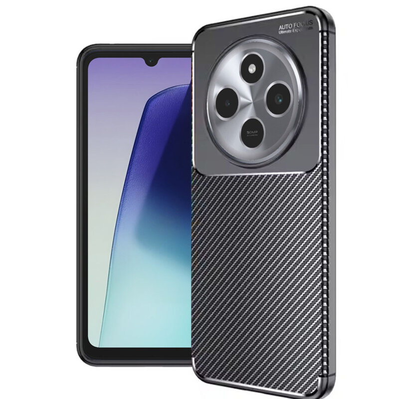 Husa Xiaomi Redmi 14C Techsuit CarbonFiber, negru