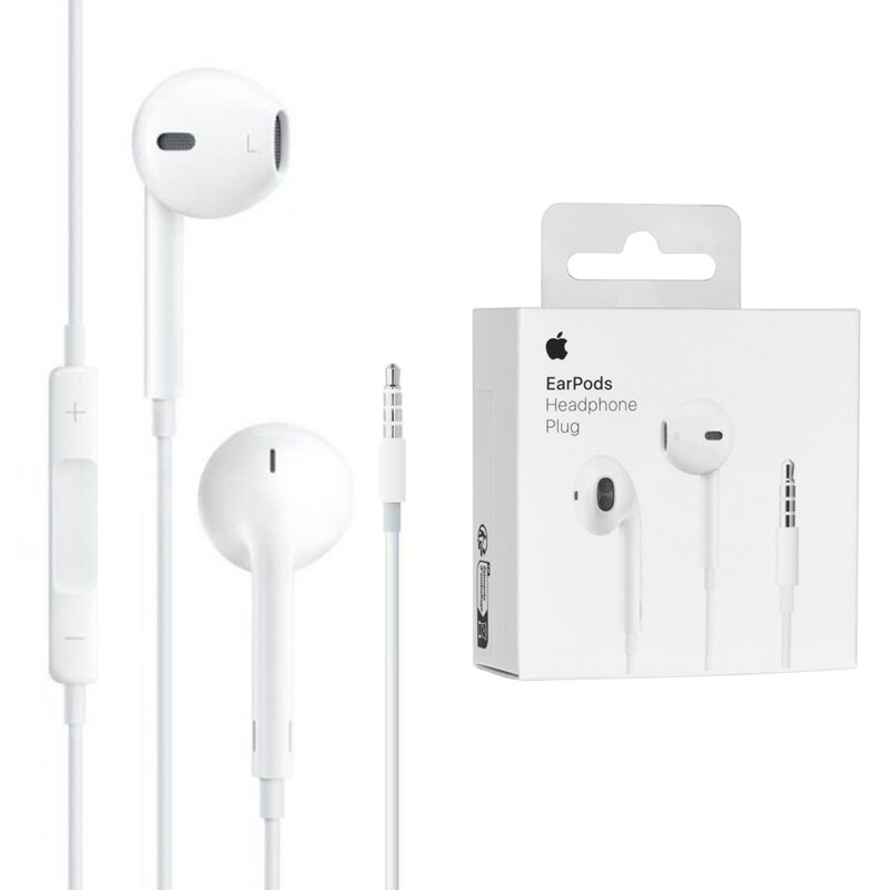 Casti Apple A1472 originale cu fir, microfon si mufa Jack 3.5mm, blister