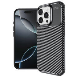 Husa iPhone 16 Pro Techsuit CarbonFiber, negru