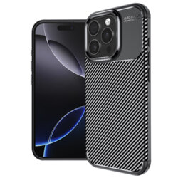 Husa iPhone 16 Pro Max Techsuit CarbonFiber, negru