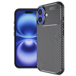 Husa iPhone 16 Techsuit CarbonFiber, negru