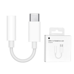 Adaptor audio Type-C la Jack 3.5mm Apple MU7E2ZM/A, alb, blister