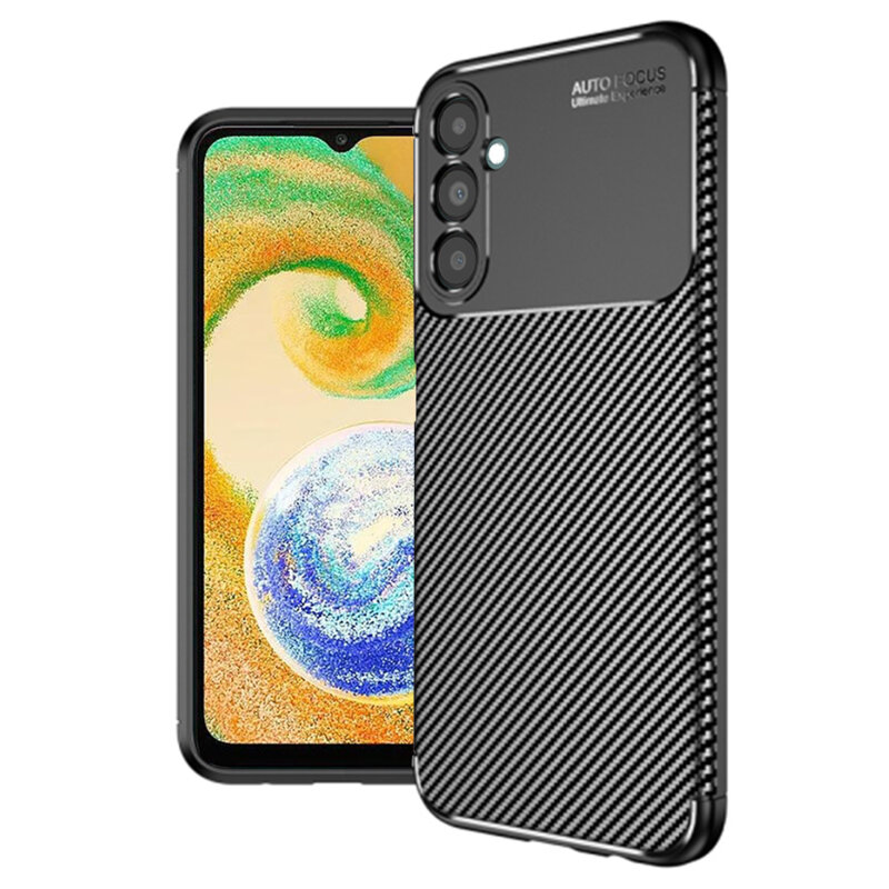 Husa Samsung Galaxy A04S Techsuit CarbonFiber, negru