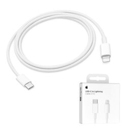 Cablu de date USB-C la Lightning Apple A2561, MUQ93ZM/A original, 1m, alb, blister