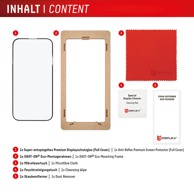 Folie sticla premium iPhone 16 Pro Max Displex Real Glass Full Cover, negru