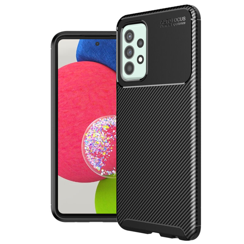 Husa Samsung Galaxy A52s 5G Techsuit CarbonFiber, negru